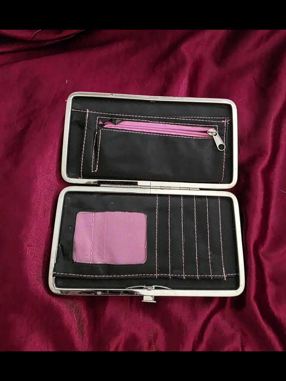 Betty Boop Pink & Black Checkered Clutch Wallet